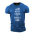 Men's Keep Calm and Trust in God Cotton T-Shirt