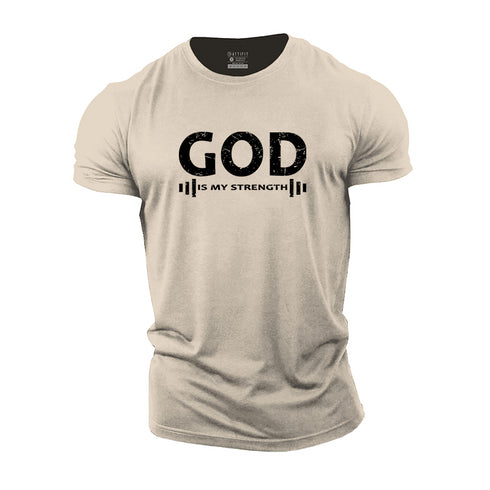 Men's God Is My Strength Cotton T-Shirt