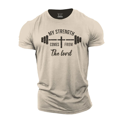 Men's My Strength Comes from The Lord Cotton T-Shirt