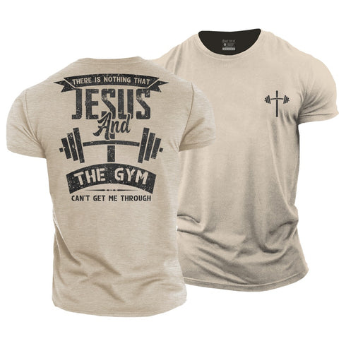 Men's Jesus and The Gym Cotton T-Shirt