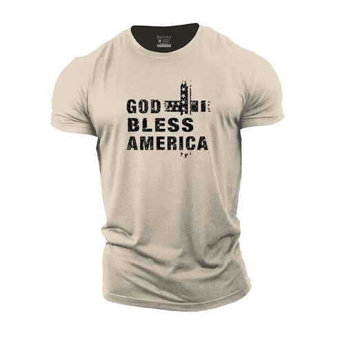 Men's God Bless America Cotton T-Shirt