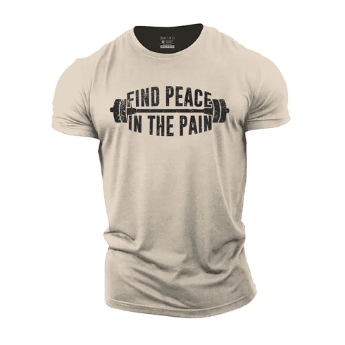 Men's Find Peace in The Pain Cotton T-Shirt