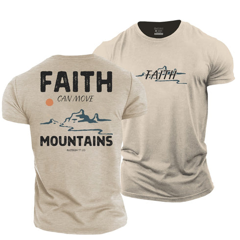 Men's Faith Can Move Mountains Cotton T-Shirt
