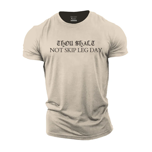 Men's Thou Shalt Not Skip Leg Day Cotton T-Shirt