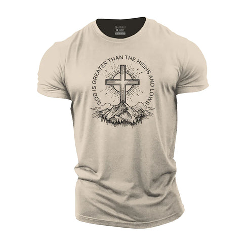 Men's God Is Greater Than The Highs And Lows Cotton T-Shirt
