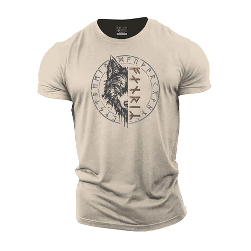 Men's Fenrir Wolf Cotton T-Shirt
