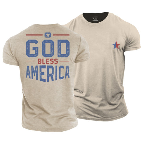 Men's God Bless America Cotton T-Shirt