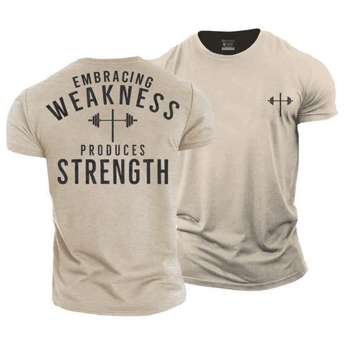 Men's Embracing Weakness Produces Strength Cotton T-Shirt