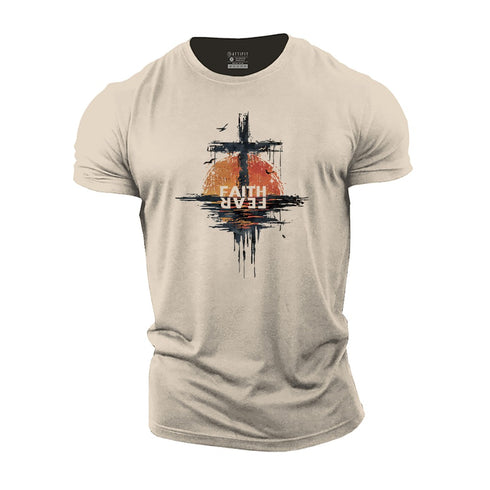 Men's Faith Fear Cotton T-Shirt