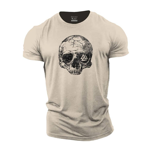 Men's Viking Skull Cotton T-Shirt