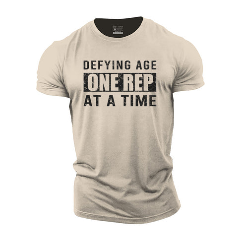 Men's Defying Age One Rep at A Time Cotton T-Shirt
