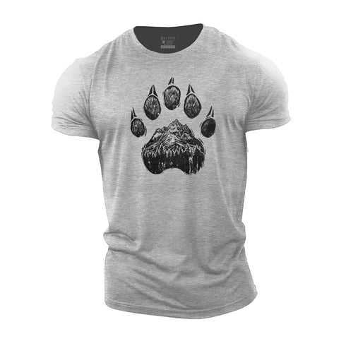 Men's Bear Paw Landscape Cotton T-Shirt