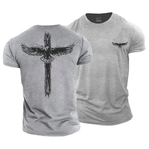 Men's Wings Like Eagles Cotton T-Shirt