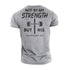Men's Not by My Strength but His Cotton T-Shirt
