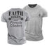 Men's Faith Weights and Protein Shakes Cotton T-Shirt