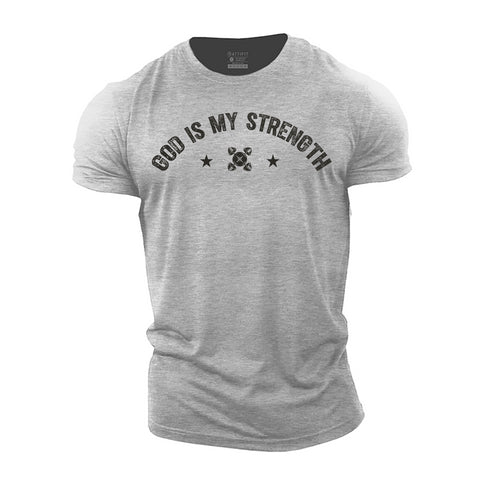 Men's God Is My Strength Cotton T-Shirt