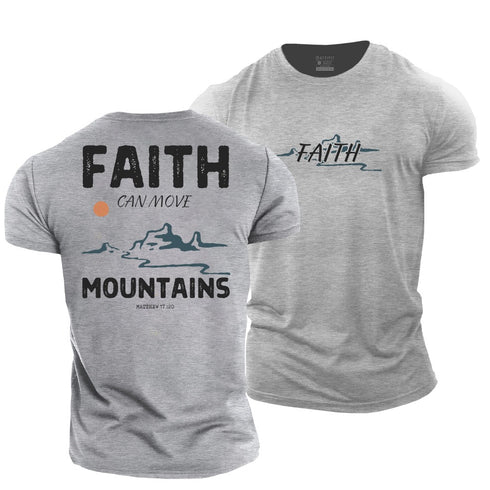 Men's Faith Can Move Mountains Cotton T-Shirt