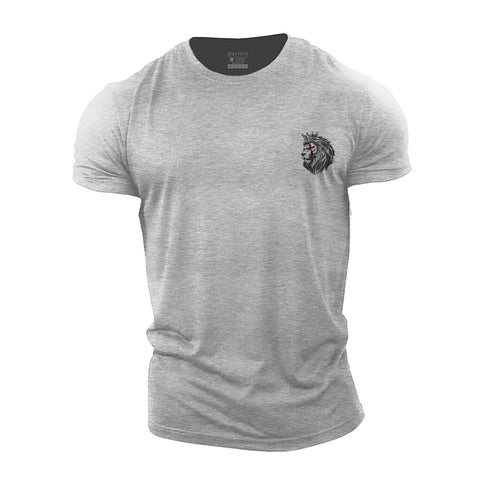 Men's Mini Lion Cross Cotton T-Shirt