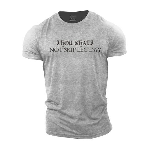 Men's Thou Shalt Not Skip Leg Day Cotton T-Shirt