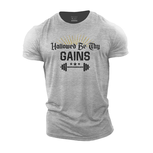 Men's Hallowed Be Thy Gains Cotton T-Shirt