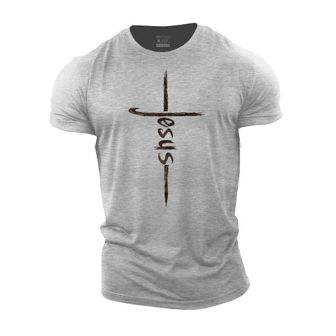 Men's Jesus Cross Cotton T-Shirt