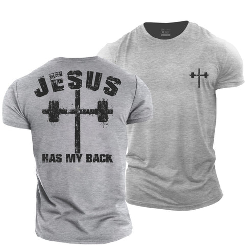 Men's Jesus Has My Back Cotton T-Shirt