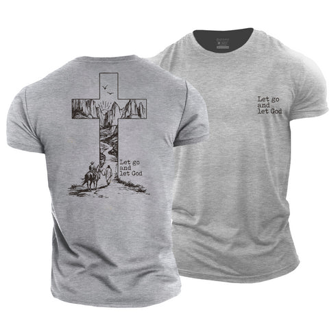 Men's Let Go and Let God Cotton T-Shirt