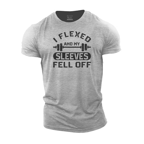 Men's I Flexed, and My Sleeves Fell Off Cotton T-Shirt