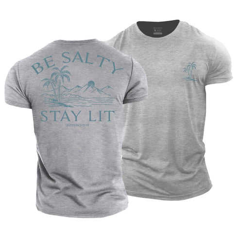 Men's Be Salty Stay Lit Cotton T-Shirt