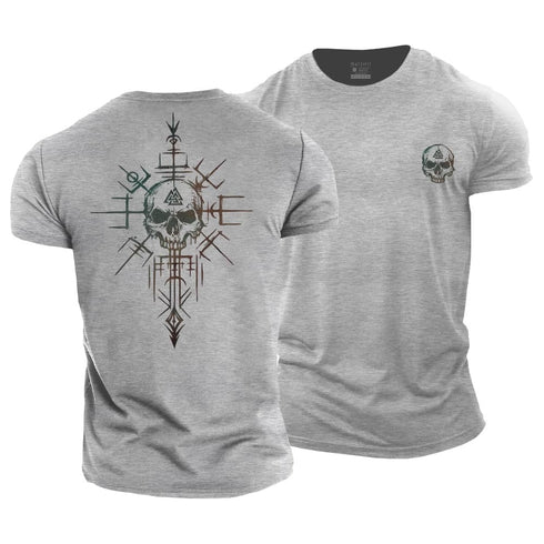 Men's Skull Viking Cotton T-Shirt