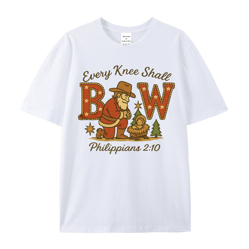 Men's Every Knee Shall Bow Cotton T-Shirt