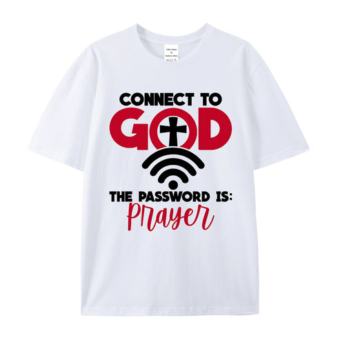 Unisex Connect to God Wifi Cotton T-Shirt