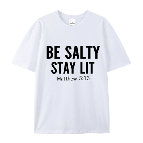 Men's Be Salty Stay Lit Cotton T-Shirt