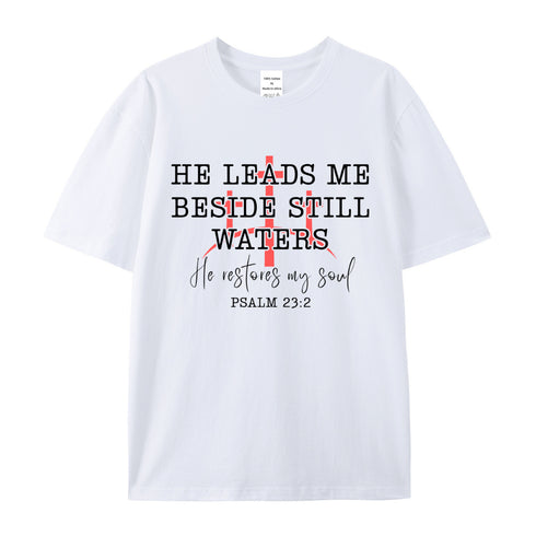 Unisex He Restores My Soul Cotton T-Shirt