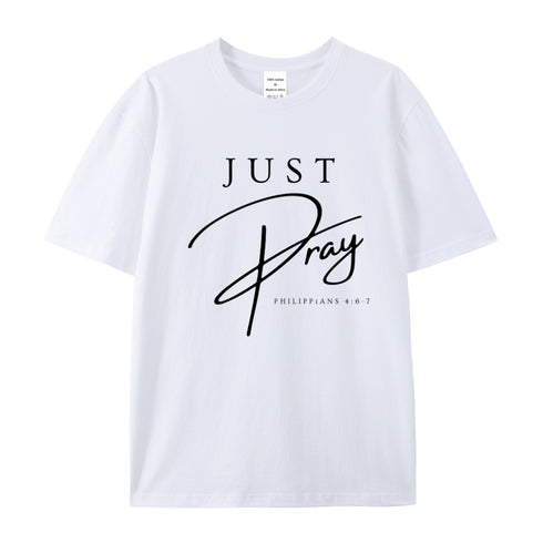 Unisex Just Pray Cotton T-Shirt