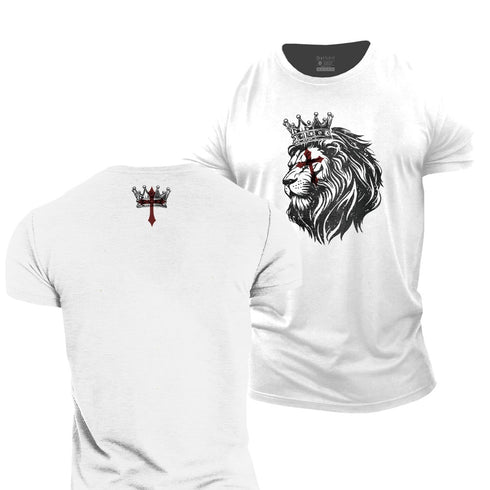 Men's Lion Cross Cotton T-Shirt