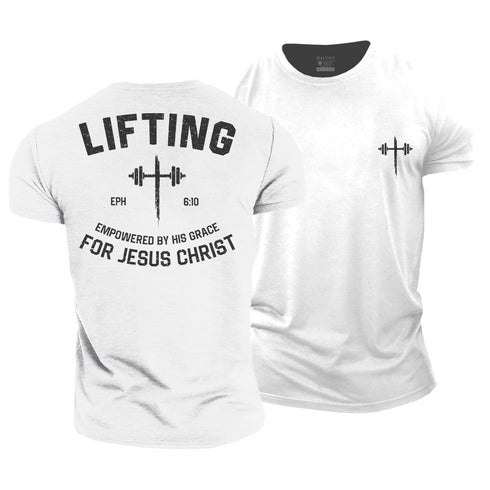 Men's Lifting for Jesus Christ Cotton T-Shirt