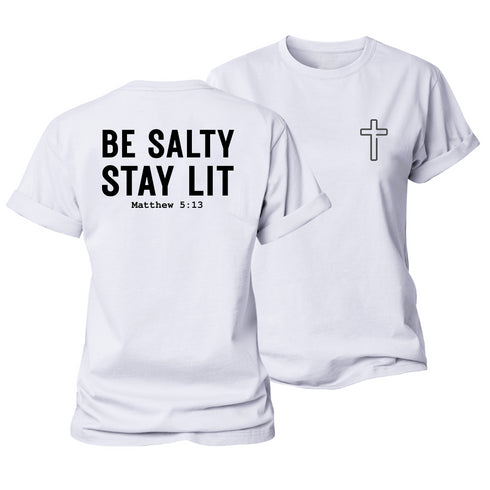 Women's Be Salty Stay Lit Cotton T-Shirt