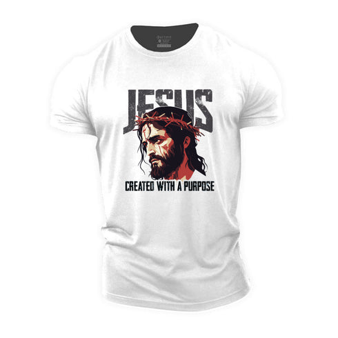 Men's Jesus Created With A Purpose Cotton T-Shirt