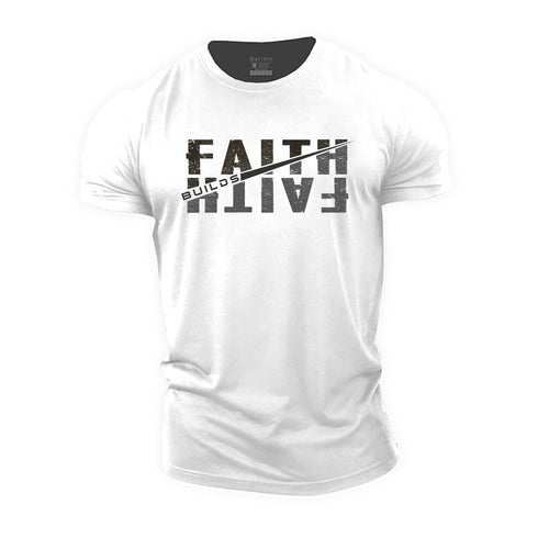 Men's Faith Builds Faith Cotton T-Shirt