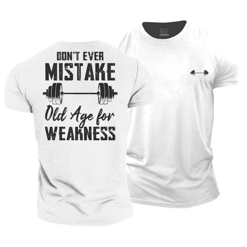 Men's Don't Ever Mistake Old Age for Weakness Cotton T-Shirt