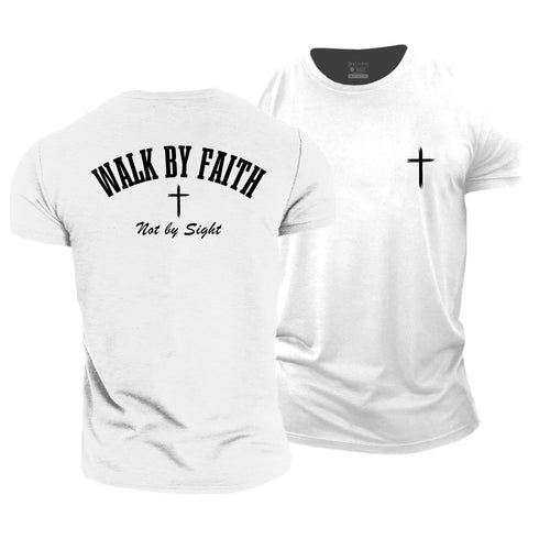 Men's Walk By Faith Not By Sight Cotton T-Shirt