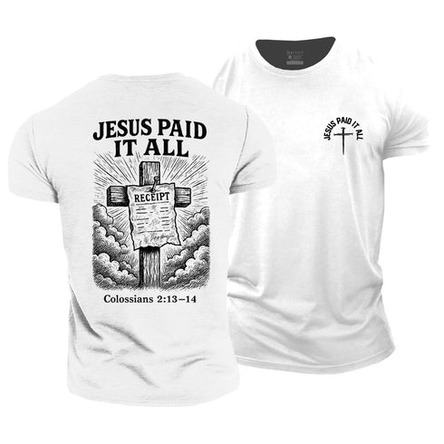 Men's Jesus Paid It All Cotton T-Shirt