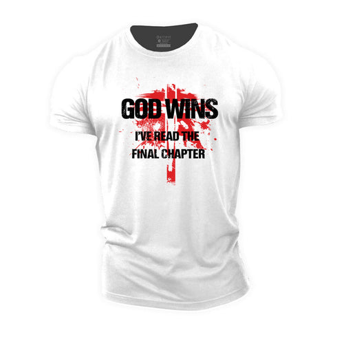 Men's God Wins Cotton T-Shirt