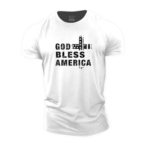 Men's God Bless America Cotton T-Shirt