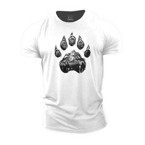 Men's Bear Paw Landscape Cotton T-Shirt
