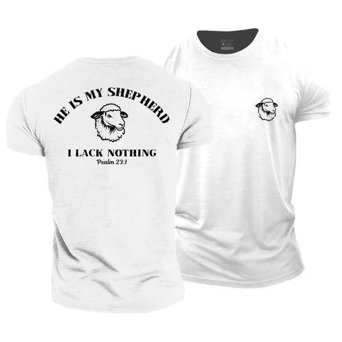 Men's He Is My Shepherd Cotton T-Shirt