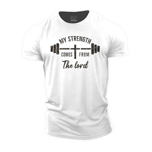 Men's My Strength Comes from The Lord Cotton T-Shirt