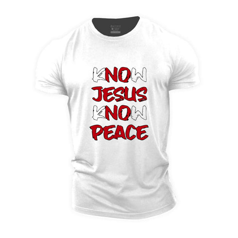 Men's Know Jesus Know Peace Cotton T-Shirt