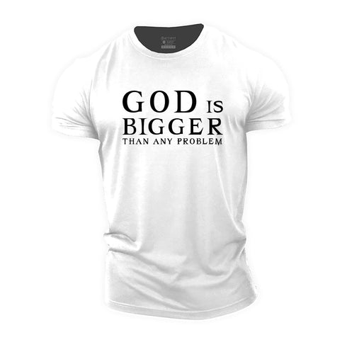 Men's God Is Bigger than Any Problem Cotton T-Shirt
